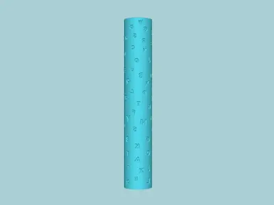 Texture Roll 28 - Alphabet Negative - Fondant Decoration Maker 3D print model