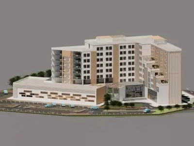 hotel 4 star 3D model
