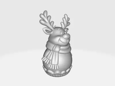 Cute Christmas Reindeer Figurine Holiday Reindeer Winter  3D print model