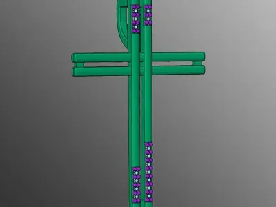 Pendant od 2 cross 3D print model