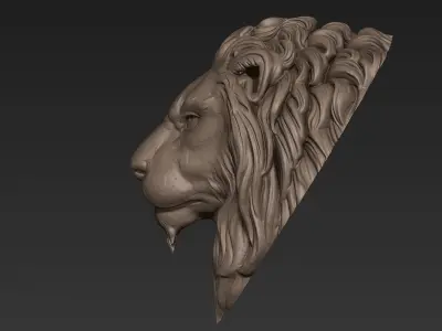 Lion Head Sculpt 3D model