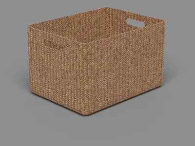 Woven Basket Low-poly 3D model