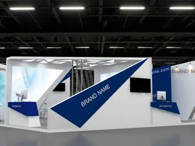 3D Booth Model 3D model purchase