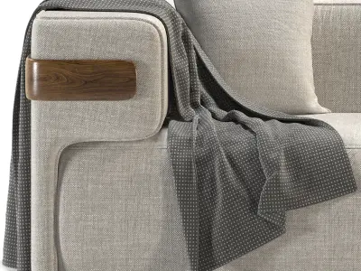 Light luxury Sofa 2 Seater 3D model