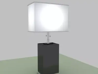 Williams-Sonoma Home Black crystal Cube table lamp Free 3D model