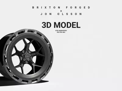 Brixton Forged x Jon Olsson Wheel Rim 3D Model 3D model