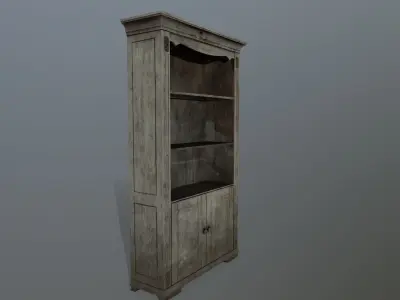 Cupboard 1 wooden cabinet Low-poly 3D model