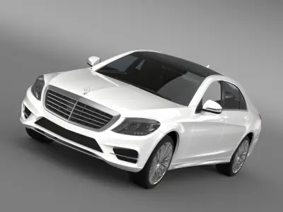 AMG Mercedes Benz S 500 Lang Plug In Hybrid V222 2016 3D model