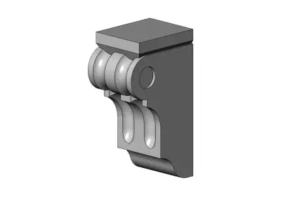 Corinthian Style Corbel and Bar Bracket 3D print model