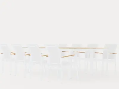 Seattle dining set Low-poly 3D model