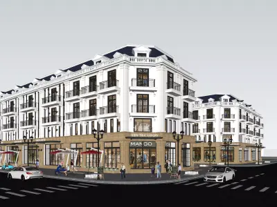 Shophouse style Classic 3D model
