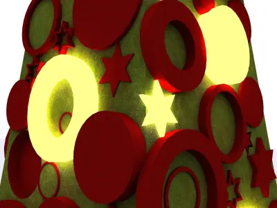 Light Rings Christmas Tree 3D model
