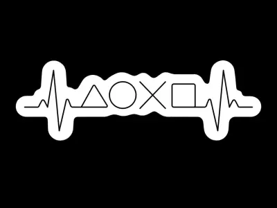 Gamer Heartbeat Neon Sign 3D model