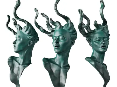 Carl Payne Demeter sculpture Low-poly 3D model