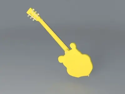 Winnie the Pooh acoustic guitar Free 3D model