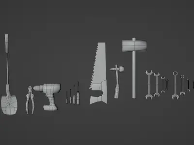 Low ploy tools 3D model