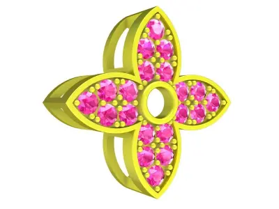 A7739 Luxury Diamond Women Pendant 3D Model 3D print model