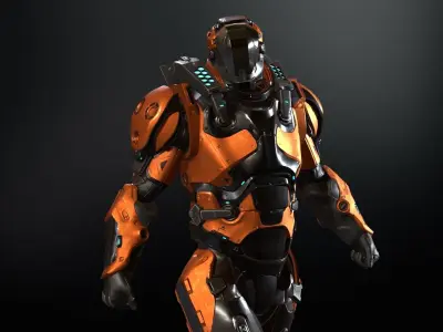 CyberJagg Low-poly 3D model