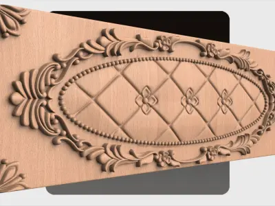 Carved decor ornament for cnc 07 3D model