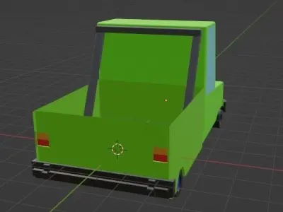 3D truck car Free low-poly 3D model