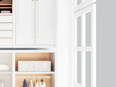 Modern Combination Luxury Wardrobe 3D model