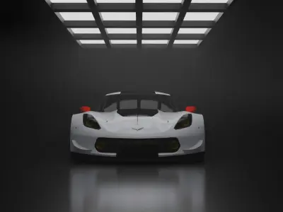 Corvette C8 3D Model High Poly Textured Blender Ready FBX OBJ 3D model