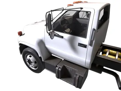 GMC Truck with independent Chassis Low-poly 3D model