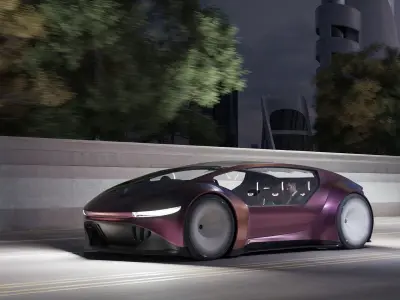 Self-driving car with interior 3D model 3D model