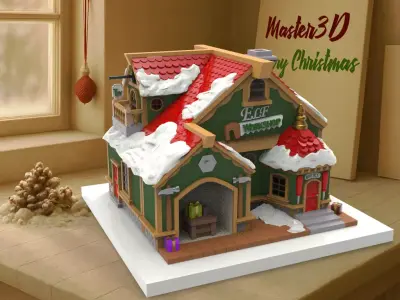 Elf Workshop  Christmas Fantasy House 3D Model 3D model