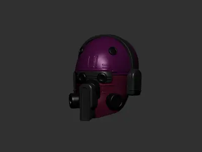 helmet high poly sculpt 3d printable  3D model 19