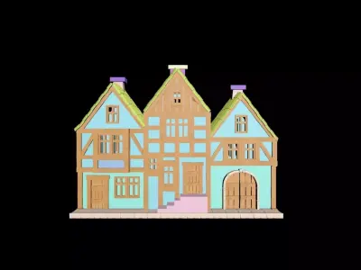Medieval House 46 3D print model 3D model