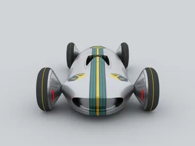 RACER 7 futuristic race car 3D model