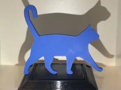 Running Cat Door Topper Window Sill Ornament  Free 3D print model