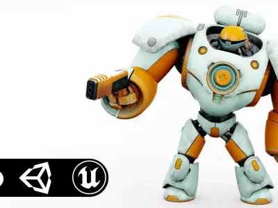 WARRIOR-X1  Rigged for Unreal Engine - Unity - MIXAMO 3D model