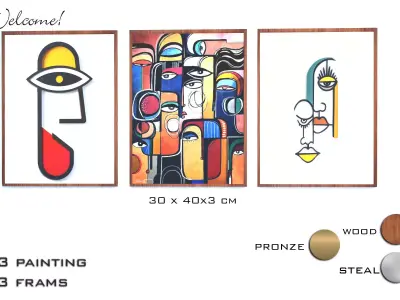 art wall poster  3D model