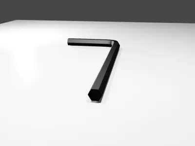 Hex Key Tool - Chave Allen Sextavada Low-poly 3D model