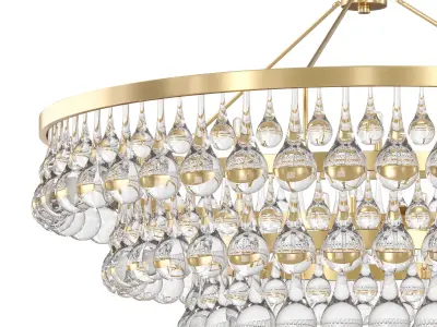 Designer chandelier with glass drops IMOLA 3D model