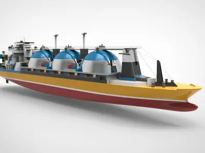 LNG Carrier tangker ship 3D model