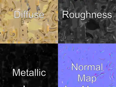 Elegant Brass Candelabra Set model pack Low-poly 3D model