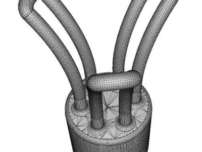 Classic Cartoon CFL Bulb Low-poly 3D model