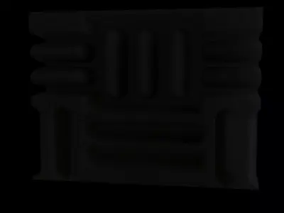 Waffle Grid Acoustic Foam Panels 3D model