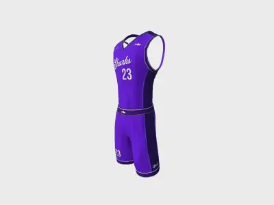 Basketball Fantasy Team Sharks Uniform - Character Design Low-poly 3D model
