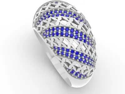 Jewelry Diamond Ring Model RG68 Free 3D print model
