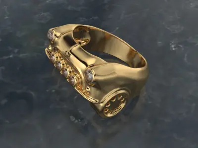mini cooper ring gems  3D print model