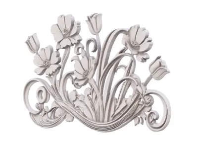 decor set wall panel wall relief mural CNC 41 3D model