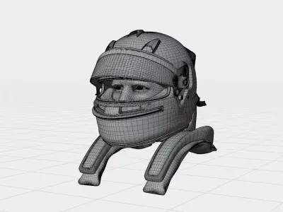 Racing Helmet 3D model 3D model