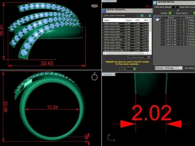 Jewelry Diamond Ring 3D Print Model 3D print model 20