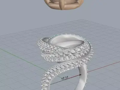 ring woman  3D print model 145