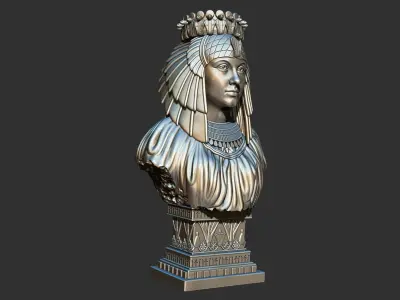  Egyptian pharaoh bust statue decoration 3d model 3D print model