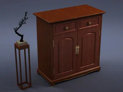 cabinet cabinet wardrobe sofa bed table bookshelve 3D model